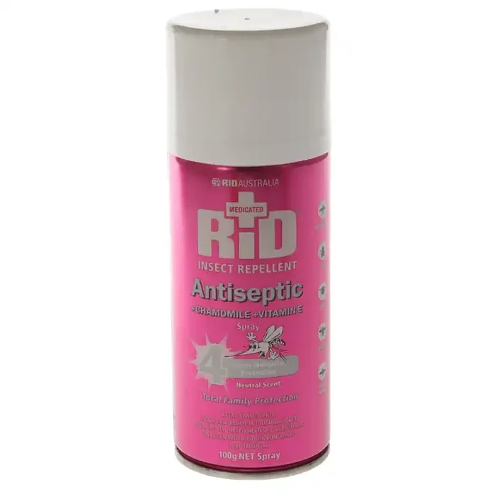 RID Insect Repellent Antiseptic with Chamomile and Vitamin E Aerosol Spray 100g