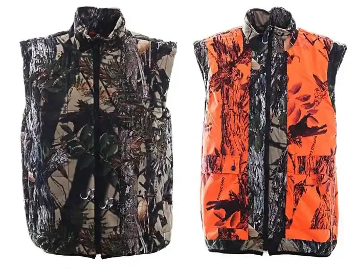 Ridgeline Trapper Reversible Hunting Vest Blaze/Buffalo Camo XS