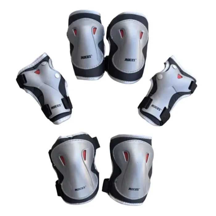 Roces Junior Super Triple Silver 3-Pack Pad Set