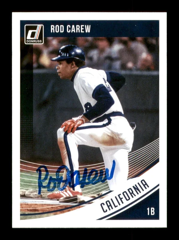 Rod Carew Autographed 2018 Donruss Card #123 Minnesota Twins SKU #186798