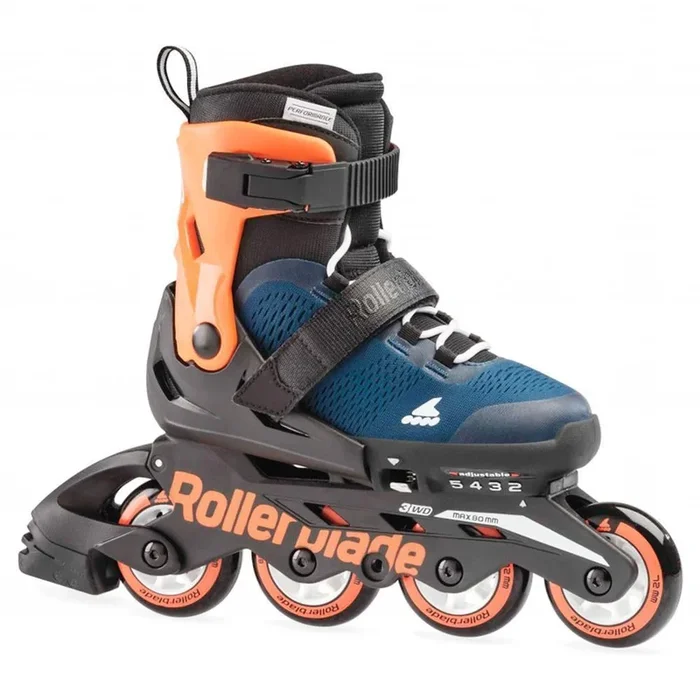 Rollerblade Microblade Kids Adjustable Skate Midnight Blue/ Orange