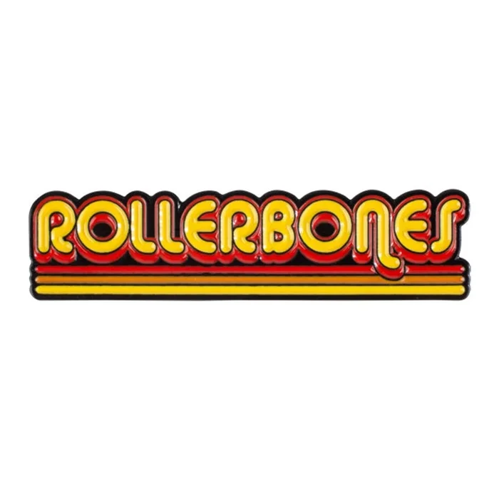 Rollerbones Retro Script Pin