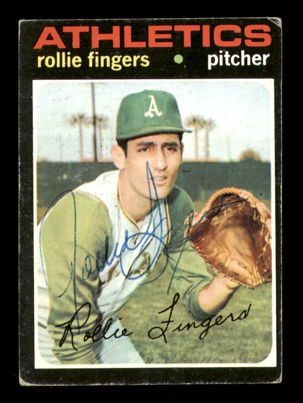 Rollie Fingers Autographed 1971 Topps Card #384 Oakland A’s SKU #219100
