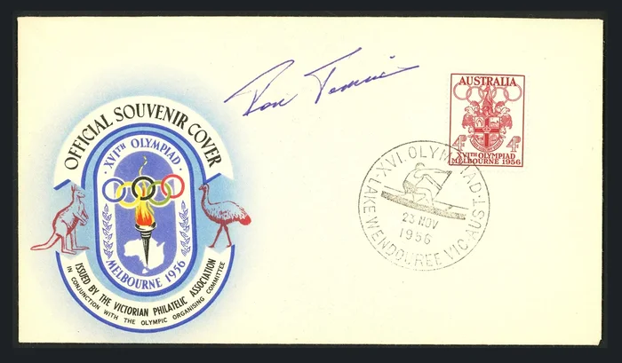 Ron Tomsic Autographed First Day Cover 1956 USA Olympics Gold SKU #164933