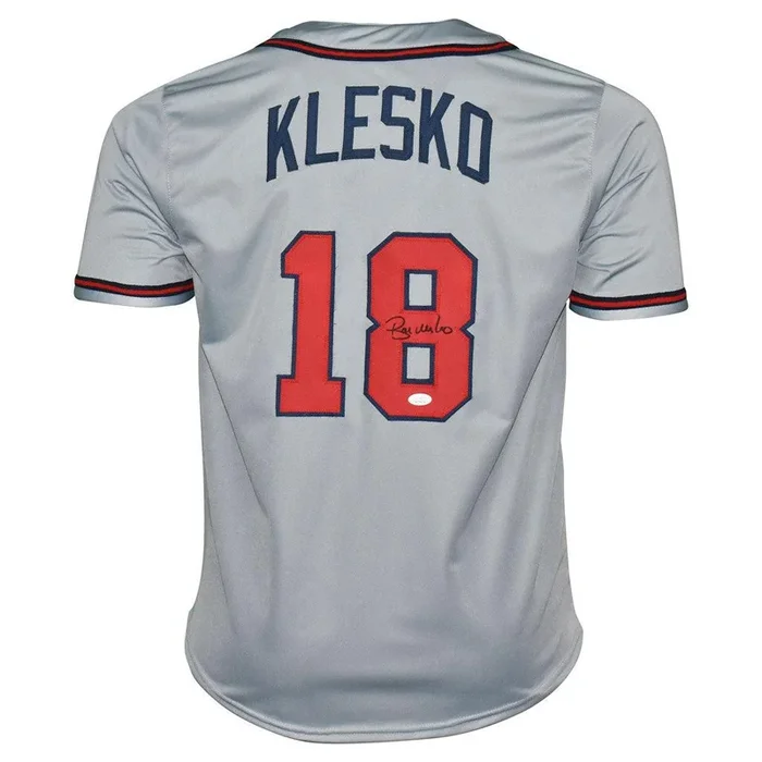 Ryan Klesko Signed Atlanta Grey Baseball Jersey (JSA)