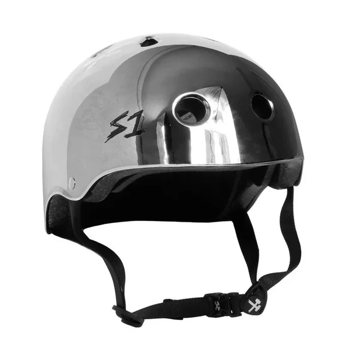 S-One Lifer Skate Helmet Silver Mirror – Certified