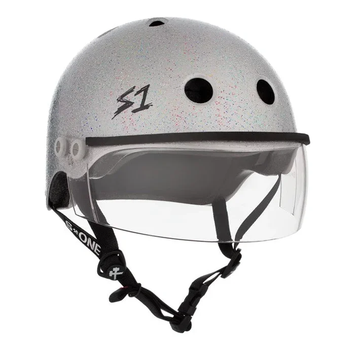 S-One Lifer Visor Helmet Silver Glitter