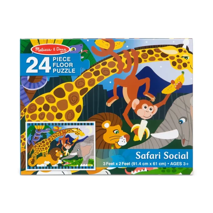 Safari Social Floor Puzzle – 24 Pieces