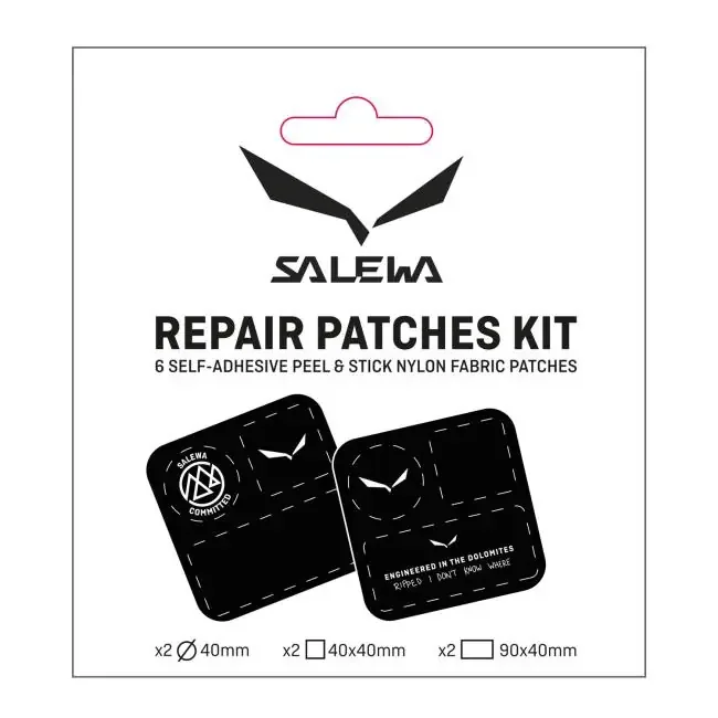 salewa salewa repair patches kit 2pcs black/whi