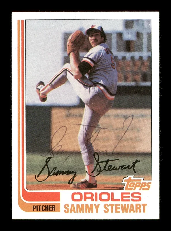 Sammy Stewart Autographed 1982 Topps Card #679 Baltimore Orioles SKU #166785