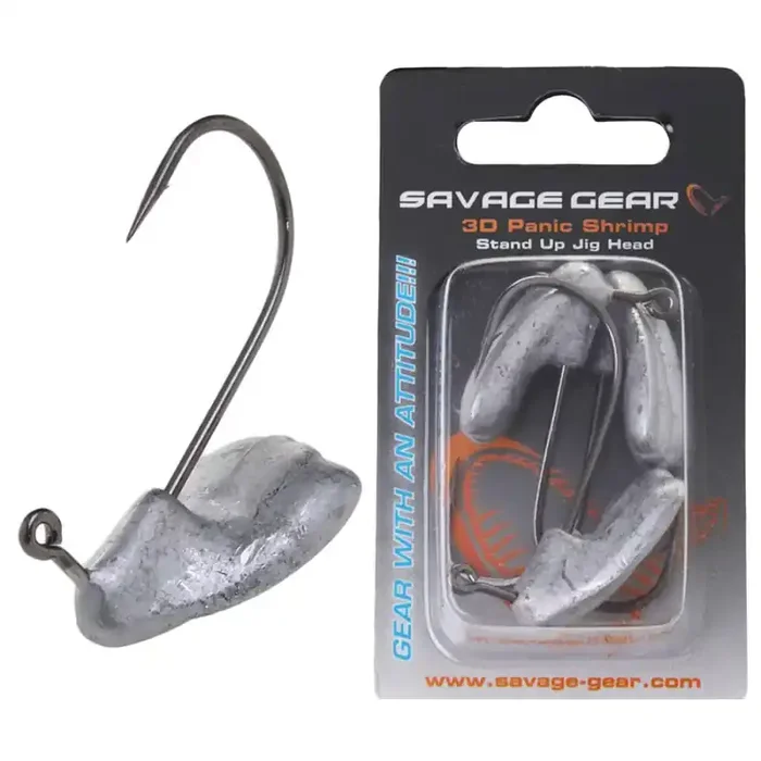 Savage Gear 3D Panic Shrimp Stand Up Jig Head 1oz Qty 3