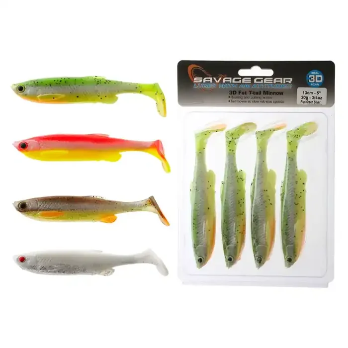 Savage Gear Fat T-Tail Minnow Soft Bait 13cm