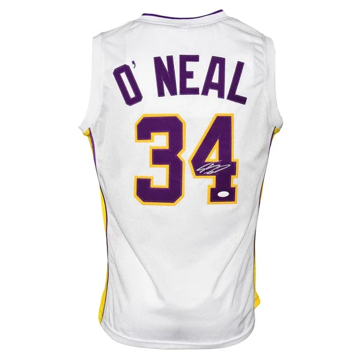 Shaquille O’Neal Signed Los Angeles Pro White Basketball Jersey (JSA)