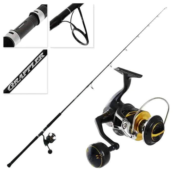 Shimano Stella SW 8000 HG Grappler Type C Topwater Combo 8ft 2in PE6 2pc