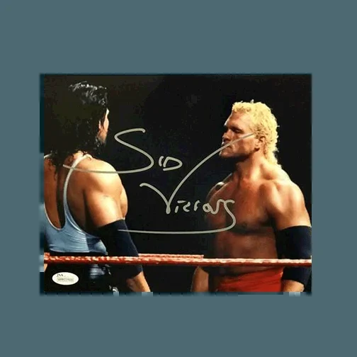 Sid Vicious Pro Wrestling Autographed 8 x 10 Photo vs. Kevin Nash (JSA)