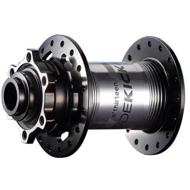 Sidekick Front Hub – 15/20 x 110mm 6-Bolt Disc BLK/Sterling Silver 28H