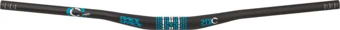 SixC Riser Carbon Handlebar: 31.8 x 785mm 3/4″ Rise Turquoise