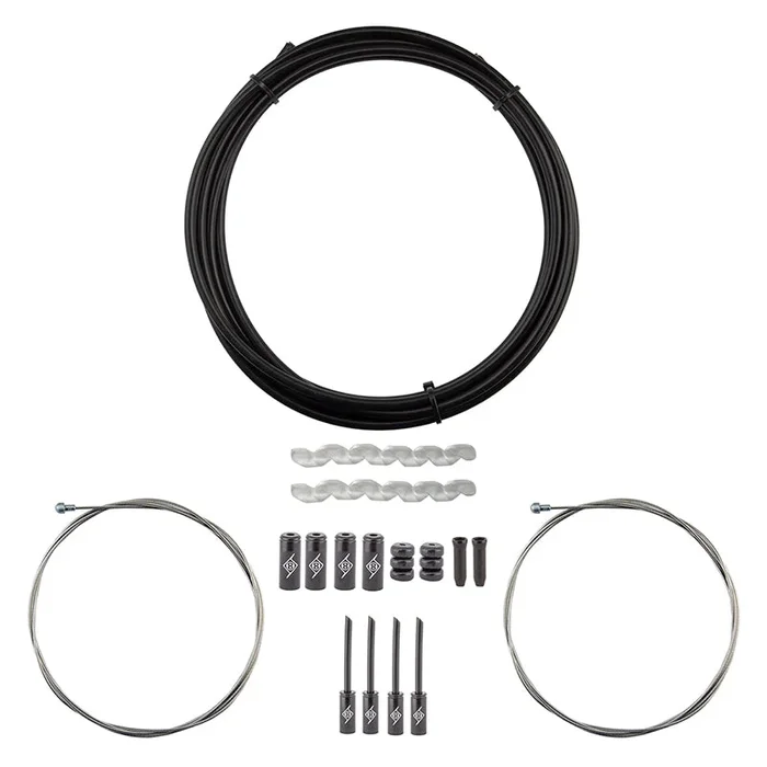 Slick Compressionless Road Brake Cable/Housing Kit Front and Rear 3000mm/1500mm & 2800mm 5mm/1.5mm Black Road Compressionless