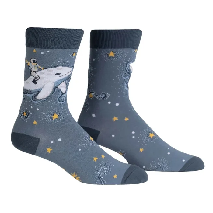 Sock It To Me Crew Mens Socks – Cosmic Cetacean