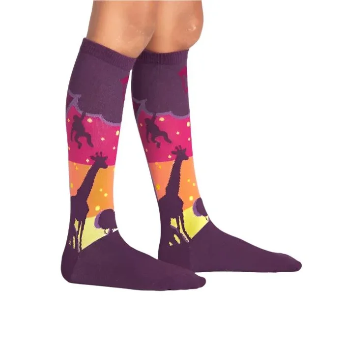 Sock It To Me Sunset Safari Youth Knee High Socks