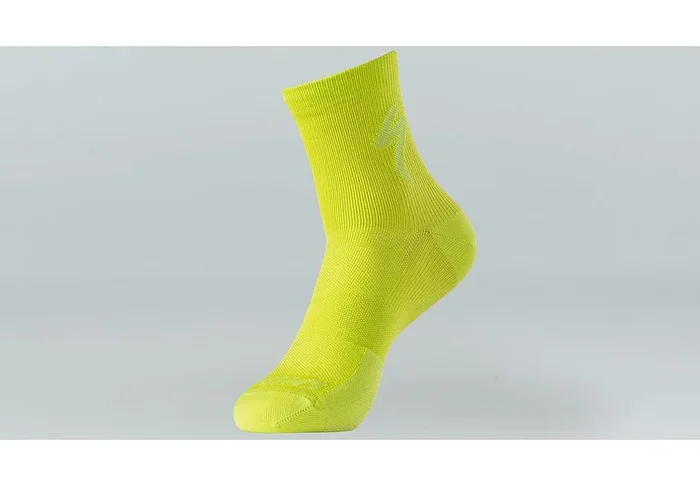 soft air mid logo sock hyper green m
