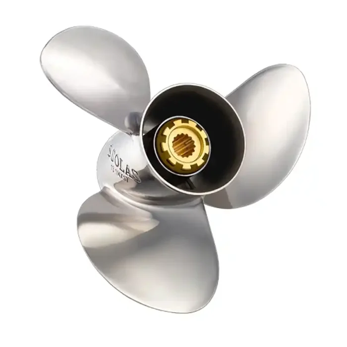SOLAS 2431-138-13 New Saturn Johnson/Evinrude/BRP/Cobra Stainless Steel V4/Gearcase 13 Propeller