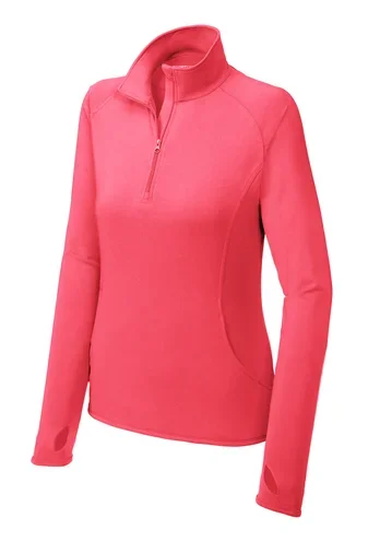 Sport-Tek Ladies Sport-Wick Stretch 1/4-Zip Pullover