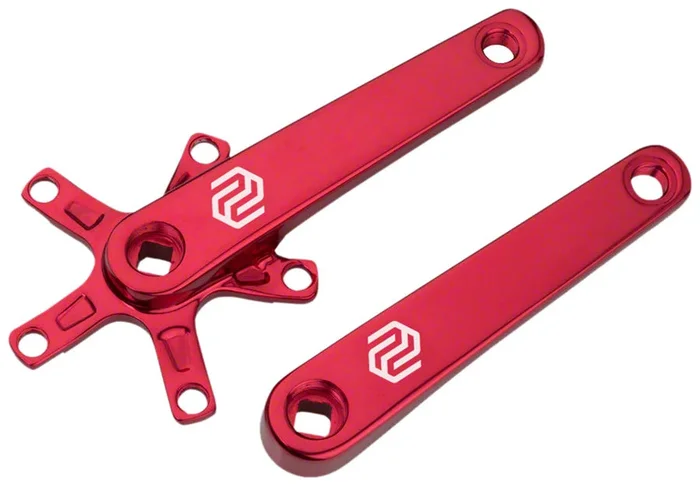 SQ-1 Crank Arm Set – 150mm Square Taper JIS Spindle Interface 110mm BCD Red