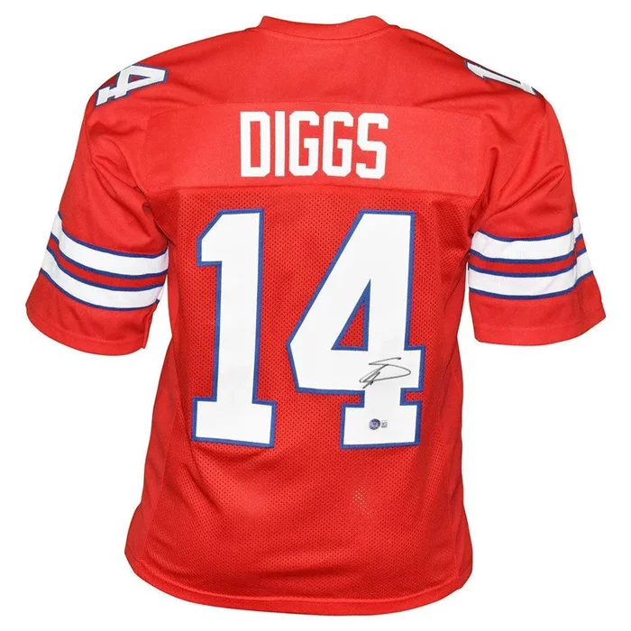 Stefon Diggs Signed Buffalo Red Football Jersey (Beckett)