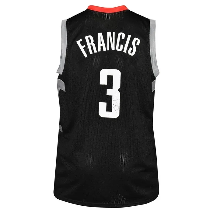 Steve Francis Signed Houston Pro Black Basketball Jersey (JSA)