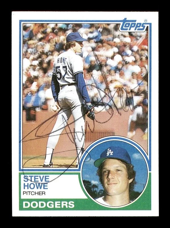 Steve Howe Autographed 1983 Topps Card #170 Los Angeles Dodgers SKU #166719