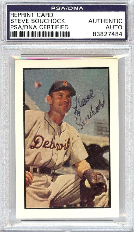 Steve Souchock Autographed 1953 Bowman Reprint Card #91 Detroit Tigers PSA/DNA #83827484