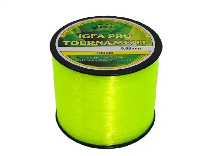 Strike Pro Hi-Vis Yellow IGFA Tournament Monofilament 1000m 37kg