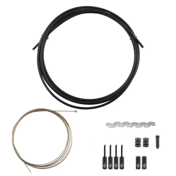 SuperSlick Compressionless 1x Gear Cable/Housing Kit Rear 2500mm/2800mm 4mm/1.1mm Black MTB/Road Compressionless