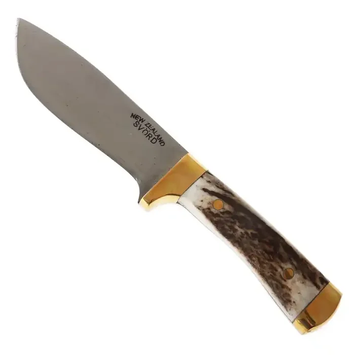 Svord 1990NZ Deluxe Drop Point Knife with NZ Stag Handle 10cm