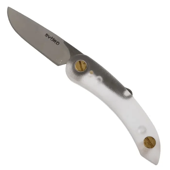 Svord Peasant Knife with Crystal Polycarbonate Handle 6.35cm