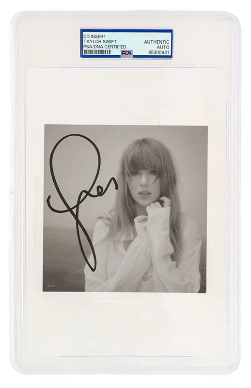 Taylor Swift Signed ‘The Tortured Poets Department’ 5×5 CD Insert – (PSA/DNA Encapsulated)