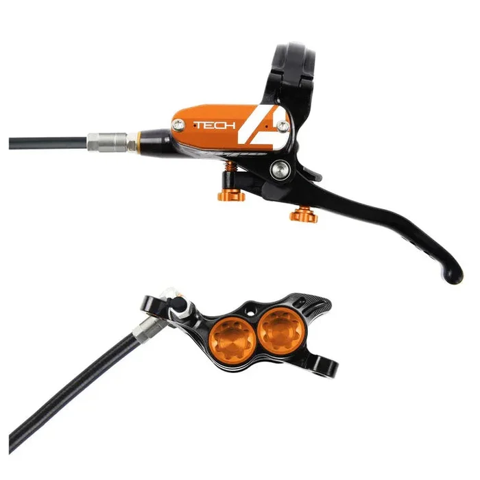 Tech 4 E4 Disc Brake and Lever Set – Front Hydraulic Post Mount Orange
