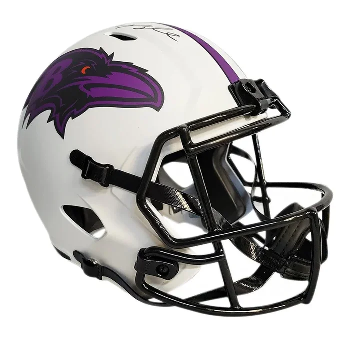 Terrell Suggs Signed T-Sizzle Inscription Baltimore Ravens Lunar Eclipse Speed Full-Size Replica Football Helmet (JSA)