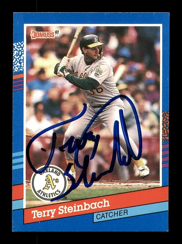 Terry Steinbach Autographed 1991 Donruss Card #329 Oakland A’s SKU #184504