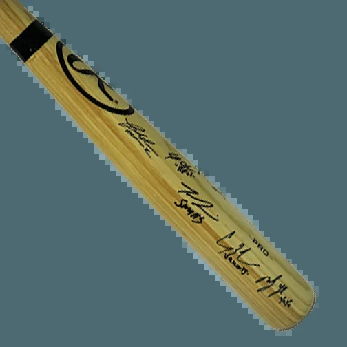 The Sandlot Cast Signed Full Size Baseball Bat Blonde (JSA) Autographed by 6