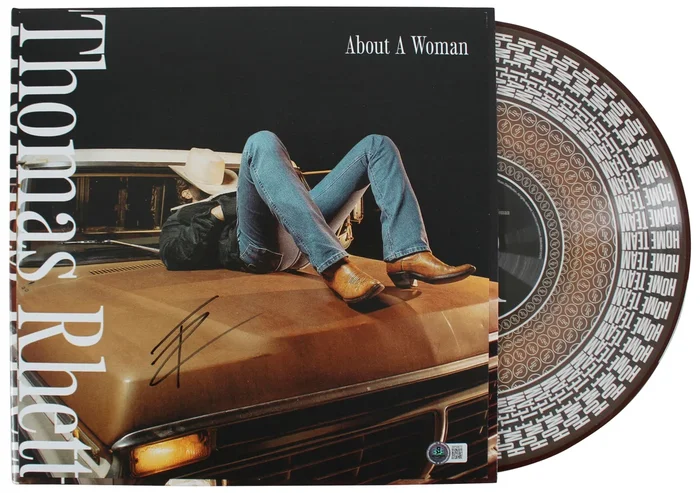 Thomas Rhett Authentic Signed About A Woman Album Flat w/ Album & Vinyl BAS