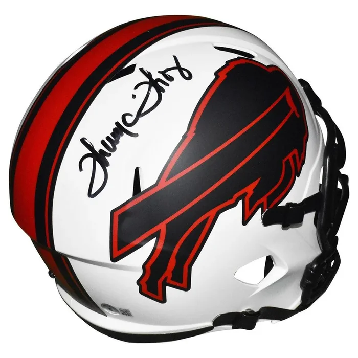 Thurman Thomas Signed Buffalo Bills Lunar Speed Full-Size Replica Football Helmet (Beckett)