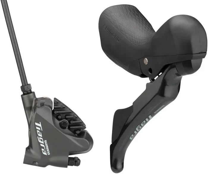 Tiagra ST-4720/BR-4770 Mechanical Shift/Hydraulic Brake Lever Caliper – Rear Flat Mount Finned Resin Pads BLK