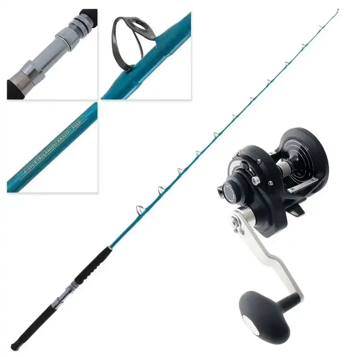 TiCA Oxean OX10 Magma Metallic Blue Lever Drag Boat Combo 5ft 11in PE5 1pc