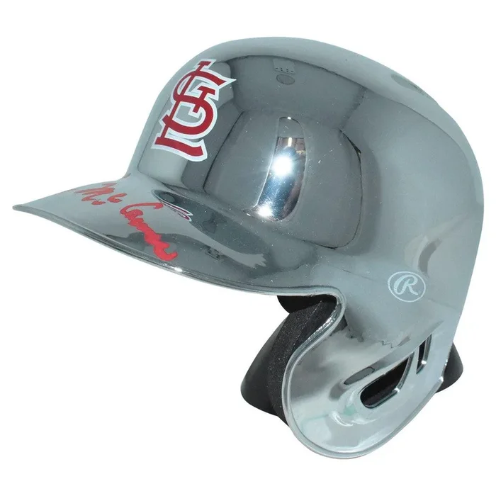 Tim McCarver Signed St Louis Cardinals Chrome Mini MLB Baseball Batting Helmet (JSA)