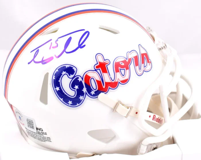 Tim Tebow Autographed Gators Stars & Stripes Speed Mini Helmet – Beckett W Holo