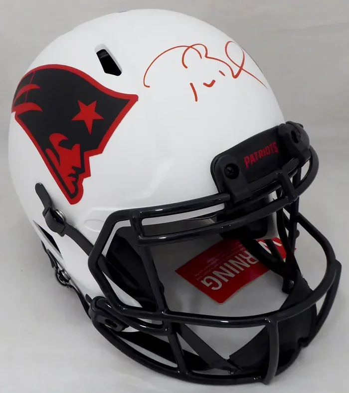 Tom Brady Autographed New England Patriots Lunar Eclipse Full Size Authentic Speed Helmet Fanatics Holo #AA0078100