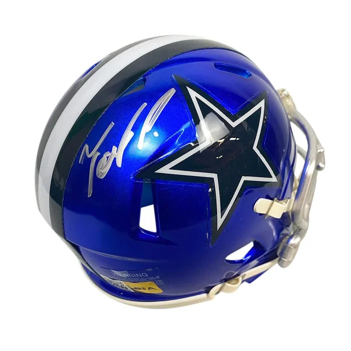 Tony Pollard Signed Dallas Cowboys Flash Speed Mini Replica Football Helmet (JSA)