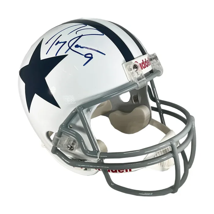 Tony Romo Signed Dallas Cowboys Throwback Full-Size Replica Football Helmet (JSA)